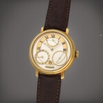 Anniversary Number 01 An Historically Important and Early Yellow Gold Manual Winding Wristwatch with Date and Up/Down Indication  - Estimate: in excess of CHF 500,000