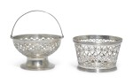 TWO DUTCH SILVER BASKETS, ONE, H.A. DE MEIJER, THE HAGUE, 1827, THE SECOND, MAKER'S MARK MW, AMSTERDAM, 1816