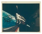 [GEMINI XI] SPACE COWBOY, INSCRIBED BY DICK GORDON. VINTAGE NASA "RED NUMBER" PHOTOGRAPH, 13 SEPTEMBER 1966.
