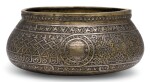 A MAMLUK 'VENETO-SARACENIC' SILVER AND GOLD-INLAID BRASS BOWL, SYRIA OR EGYPT, 15TH CENTURY