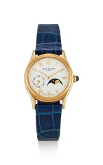 PATEK PHILIPPE | REFERENCE 4856, A YELLOW GOLD WRISTWATCH WITH MOON PHASES, MADE IN 1997