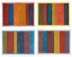 Uneven Vertical Bands of Color VII II; Uneven Vertical Bands of Color VI III; Uneven Vertical Bands of Color X IV; Uneven Vertical Bands of Color II [four works]