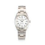 ROLEX | OYSTER PERPETUAL, REFERENCE 1002 A STAINLESS STEEL WRISTWATCH WITH BRACELET, CIRCA 1989