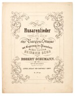 R. Schumann. "Husarenlieder", first edition, 1852