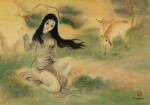 Tran Van Tho (1917-2004), Young woman and deers | 陳文圖 (1917-2004), 仕女與鹿