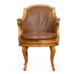 A Louis XVI carved beechwood fauteuil de bureau, circa 1780, attributed to Georges Jacob