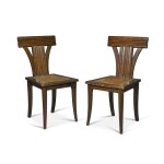 A pair of Victorian oak and caned side chairs designed by George Edmund Street and manufactured by Gillows, circa 1882