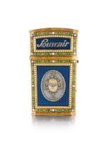  A JEWELLED GOLD AND ENAMEL SOUVENIR D'AMITIÉ, PROBABLY FRENCH, LATE 19TH CENTURY