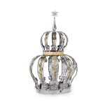 A Silver and Gold Large Torah Crown, Probably Argentine, Circa 1925