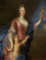 FRANÇOIS DE TROY | Portrait of a lady as Venus, disarming Cupid
