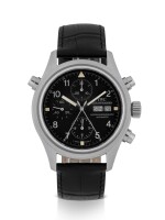 IWC | DOPPELCHRONOGRAPH, REF 3713 STAINLESS STEEL SPLIT-SECONDS CHRONOGRAPH WITH DAY AND DATE CIRCA 1999
