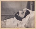 Marcel Proust sur son lit de mort. 1922. Rare tirage argentique d'époque.