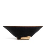 A Jian black-glazed conical bowl, Song dynasty 宋 建窰黑釉斗笠盌