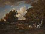 Boy with Four Spaniels, Fontainebleau Forest