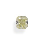 A 2.01 Carat Fancy Yellow Cut-Cornered Rectangular Modified Brilliant-Cut Diamond, SI1 Clarity