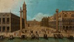 ATTRIBUTED TO LOUIS DE CAULLERY | VENICE, A VIEW OF PIAZZETTA DI SAN MARCO LOOKING NORTH