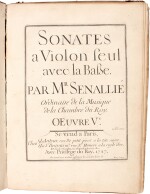 J.B. Senaillé. Three eighteenth-century early editions