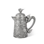 A Large Chinese Export Silver Flagon, Hung Chong, Canton and Shanghai, Late 19th Century 