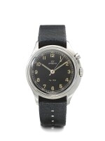 LEMANIA | TG 195 INCABLOC, A STAINLESS STEEL HACKING SECONDS WRISTWATCH MADE FOR THE SWEDISH MILITARY CIRCA 1955