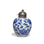 A blue and white 'lotus' jar, 17th century | 十七世紀 青花纏枝蓮紋罐