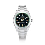  ROLEX | MILGAUSS, REFERENCE 116400GV A BRAND NEW STAINLESS STEEL WRISTWATCH WITH BRACELET, CIRCA 2008