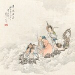 錢慧安　羣僊渡海 | Qian Hui'an,  Immortals Crossing the Sea