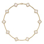 Gold and Mother-of-Pearl 'Vintage Alhambra' Necklace, France