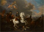 John Churchill, 1st Duke of Marlborough (1650–1722) and Prince Eugene of Savoy (1663–1736), on horseback at the Battle of Blenheim (Hochstedt)