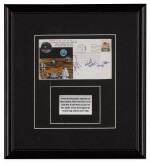 Buzz Aldrin's FLOWN Apollo 11 Crew-Signed NASA Manned Spacecraft Center Cover, with custom frame