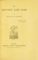 BARBEY D'AUREVILLY. Une histoire sans nom. 1882. Maroquin aubergine. E.O. Rare ex. sur Hollande.
