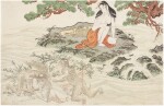 Kitagawa Utamaro (1754-1806) | Kappa violating an awabi diver | Edo period, late 18th century