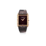 PATEK PHILIPPE | REFERENCE 4385 A YELLOW GOLD AND DIAMOND-SET WRISTWATCH WITH ONYX DIAL, MADE IN 1978