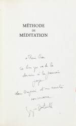 Méthode de méditation. 1947. Rel. d'Annette Dupin. Exemplaire de René Char, avec un envoi as.