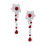 GRAFF | PAIR OF RUBY AND DIAMOND PENDENT EARRINGS