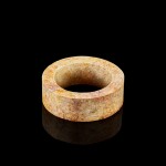 An archaic calcified jade bangle, Neolithic period, possibly Liangzhu culture 新石器時期 或良渚文化 玉鐲