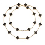 Onyx necklace, 'Alhambra'