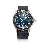 BLANCPAIN | FIFTY FATHOMS, REFERENCE 5015 12B40 NAOA,  A TITANIUM WRISTWATCH WITH DATE, CIRCA 2017