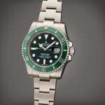 Reference 116610LV Submariner 'Hulk' | A stainless steel automatic wristwatch with date and bracelet, Circa 2019
