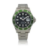 ‘Kermit’ Submariner, Ref. 16610T Stainless steel wristwatch Circa 2004