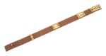 Leather and gold plated hardware belt, Collier de chien 75, Hermès, 1995