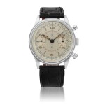 OMEGA | REF 2077-3 STAINLESS STEEL CHRONOGRAPH WRISTWATCH WITH TWO TONE DIAL CIRCA 1938