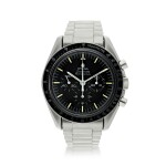 OMEGA | SPEEDMASTER 20TH ANNIVERSARY OF APOLLO XI  A LIMITED EDITION STAINLESS STEEL CHRONOGRAPH WRISTWATCH WITH BRACELET, MADE FOR THE USA MARKET, CIRCA 1989