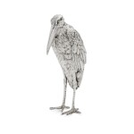 A German Silver Marabou Stork, Hanau, Import Marks of Berthold Mueller, London, Early 20th Century