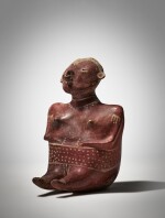 Nayarit Seated Figure, Lagunillas Type B, Protoclassic, circa 100 BC - AD 250