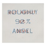 ED RUSCHA | ROUGHLY 92% ANGEL, BUT ABOUT 8% DEVIL (E. 129)
