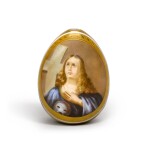 Mary Magdalene: a porcelain Easter egg, Imperial Porcelain Factory, St Petersburg, 1830s-1840s 