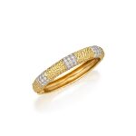 Gold and Diamond Bangle-Bracelet