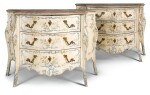 A PAIR OF ITALIAN POLYCHROME PAINTED COMMODES, GENOA