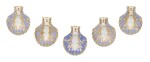 FIVE PORCELAIN SPOON RESTS FROM THE FARM PALACE BANQUET SERVICE, IMPERIAL PORCELAIN FACTORY, ST PETERSBURG, PERIOD OF ALEXANDER III (1881-1894), 1885-1891