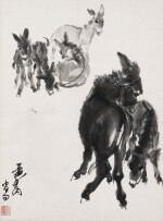 黃胄　驢   | Huang Zhou,  Donkeys